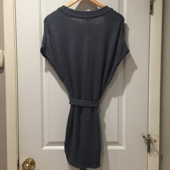 Forever 21 Knit Dark Blue Grey Tunic with belt S - Picture 4 of 5